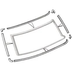 Chrome Coated Plastic Windshield Molding Set